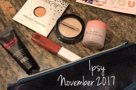 November 2017 Ipsy bag & contents, neversaydiebeauty.com