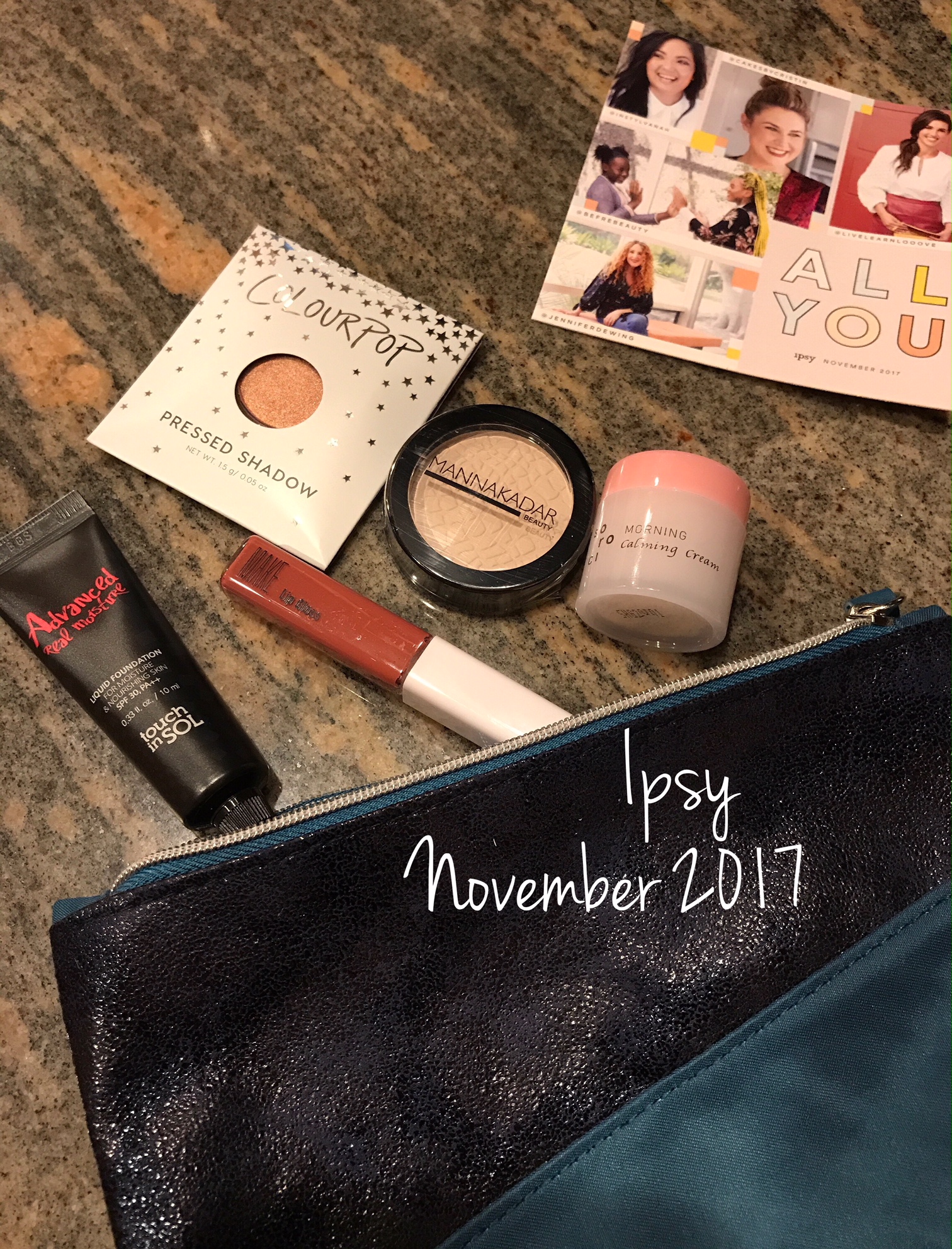 November 2017 Ipsy bag & contents, neversaydiebeauty.com