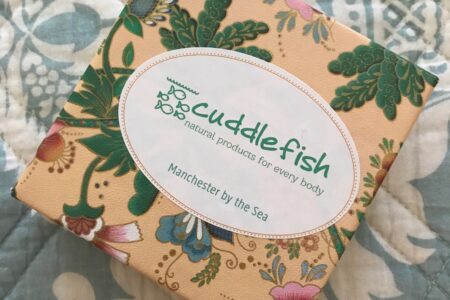 Cuddlefish label and box, neversaydiebeauty.com