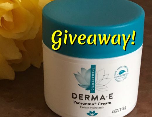 Derma E Psorzema Cream with giveaway title, neversaydiebeauty.com