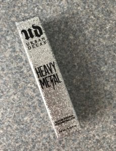 Urban Decay Heavy Metal Glitter Liner, silver outer box, neversaydiebeauty.com