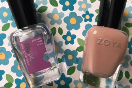 Zoya Armor Topcoat and cream polish shade Cathy, neversaydiebeauty.com