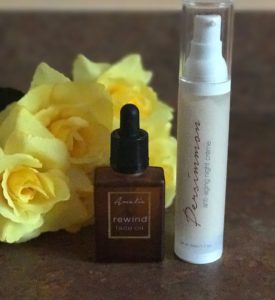 Amalie Beauty REWIND Face Oil & Persimmon Night Creme from the Farm to Face collection, neversaydiebeauty.com