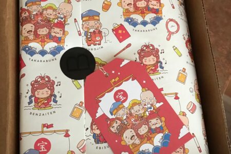 Japanese wrapping paper inside Beautylish Lucky Bag 2018, neversaydiebeauty.com