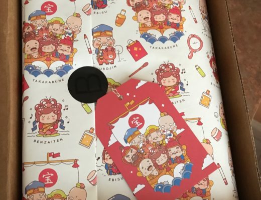 Japanese wrapping paper inside Beautylish Lucky Bag 2018, neversaydiebeauty.com