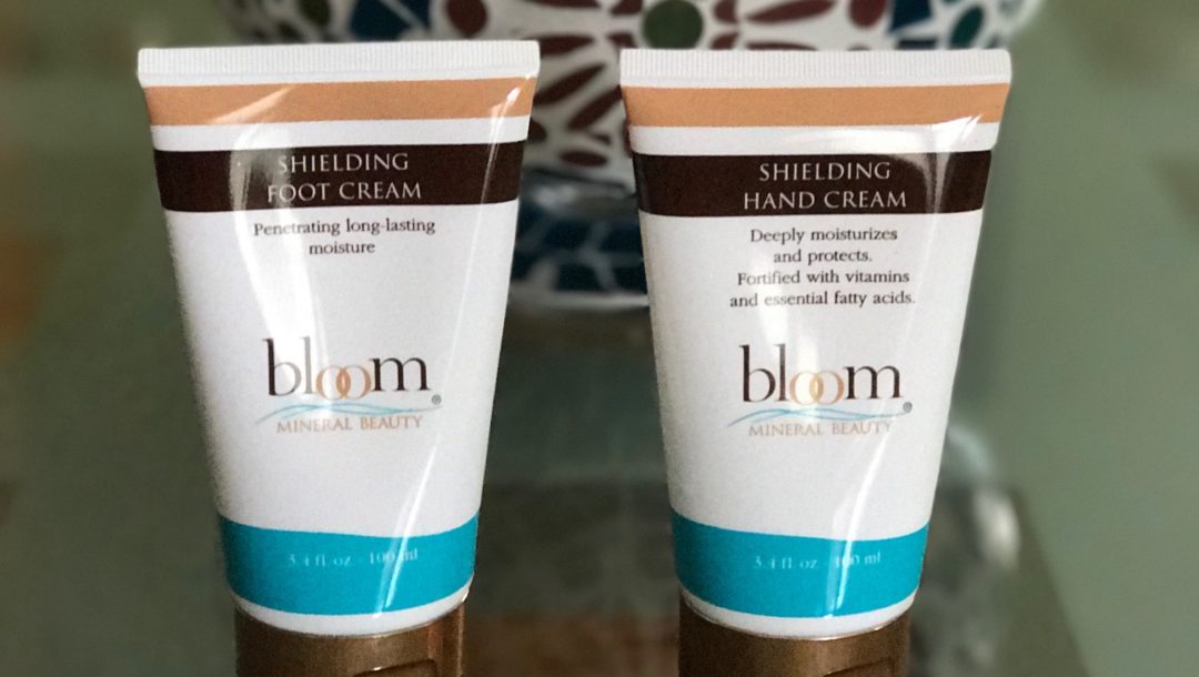 tubes of Bloom Shielding Foot and Hand Creams, neversaydiebeauty.com