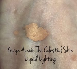 unblended swatch of Kevyn Aucoin The Celestial Skin Liquid Lighting, shade Sunlight, neversaydiebeauty.com