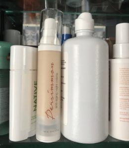 Persimmon Anti-aging Night Creme on the shelf with my other cosmetics, neversaydiebeauty.com