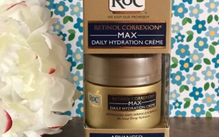 RoC Retinol Correction Max Daily Hydration Creme in its outer box, neversaydiebeauty.com