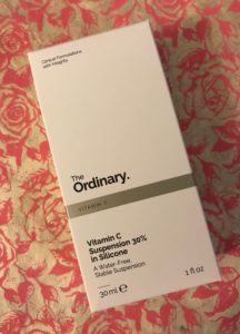 The Ordinary Vitamin C Suspension 30% in Silicone outer packaging, neversaydiebeauty.com