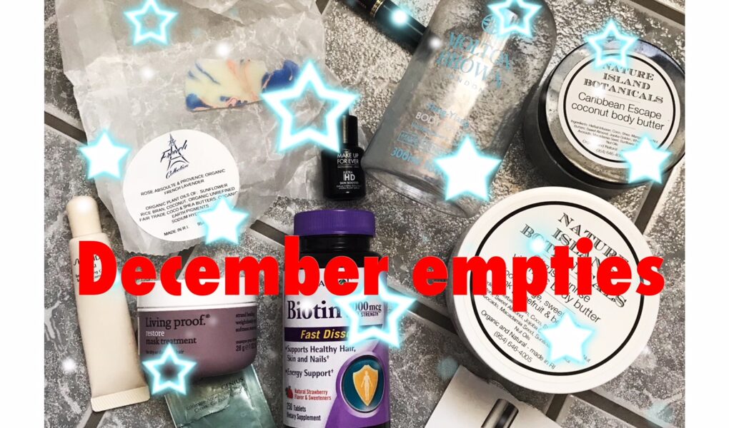 December 2017 beauty empties, neversaydiebeauty.com