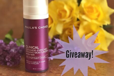 Paula's Choice Clinical Ceramide-Enriched Firming Moisturizer with giveaway sticker, neversaydiebeauty.com