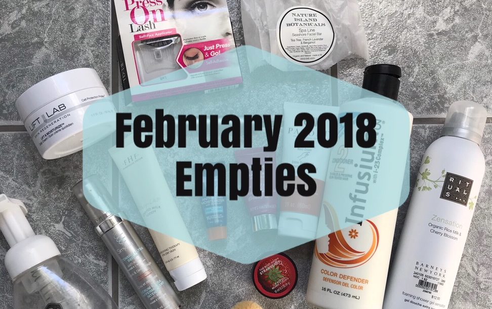 empties February 2018, neversaydiebeauty.com