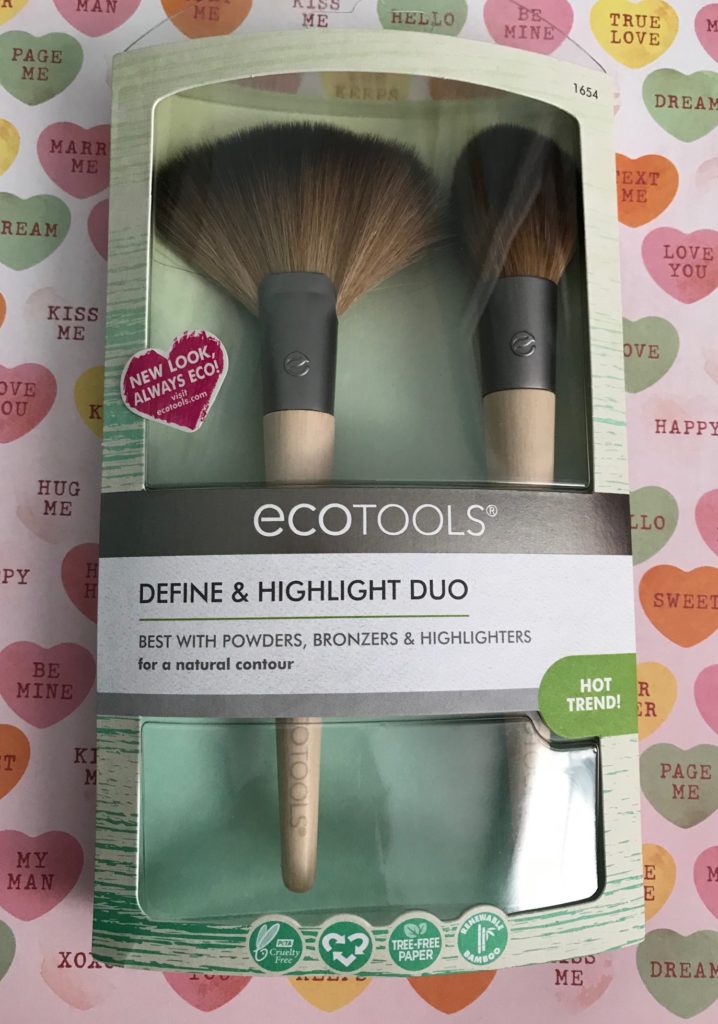 EcoTools Define & Highlight Duo makeup brushes in the box, neversaydiebeauty.com