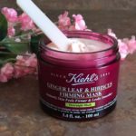 Kiehls Ginger Leaf & Hibiscus Firming Mask, open jar showing the pink cream mask, neversaydiebeauty.com