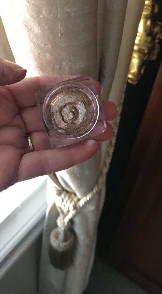 Moonshine, a champagne cream eyeshadow from butterLONDON that matches my silk drapes, neversaydiebeauty.com