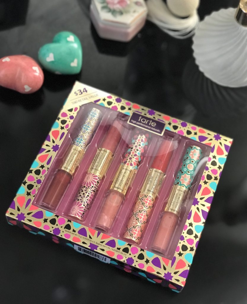 Tarte limited edition Holiday 2017 Lip Luxuries double-ended lipstick/lipgloss set, neversaydiebeauty.com