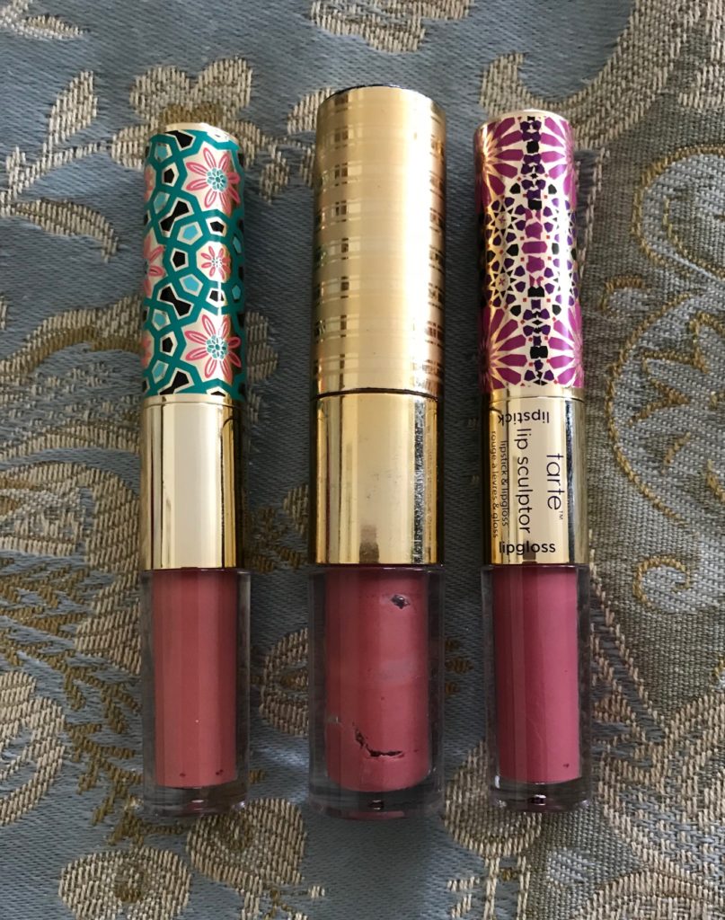 Tarte Lip Sculptor lipstick/lipgloss duos, two minis with one full size tube, neversaydiebeauty.com