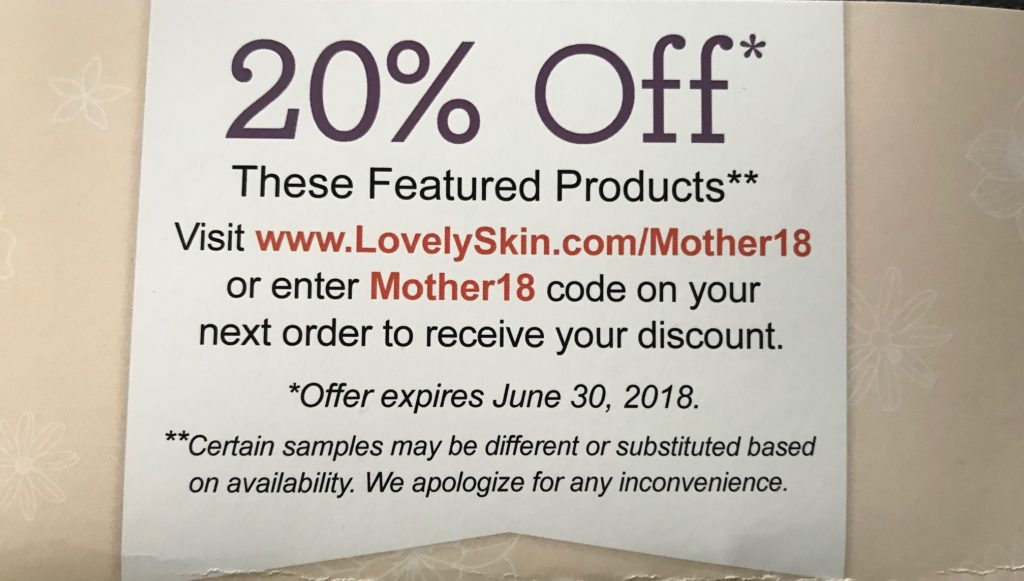 LovelySkin.com 20% off discount code for Mother's Day 2018, neversaydiebeauty.com