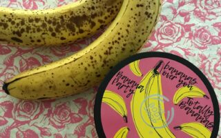 bananas with The Body Shop's Banana Body Butter, neversaydiebeauty.com