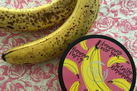 bananas with The Body Shop's Banana Body Butter, neversaydiebeauty.com