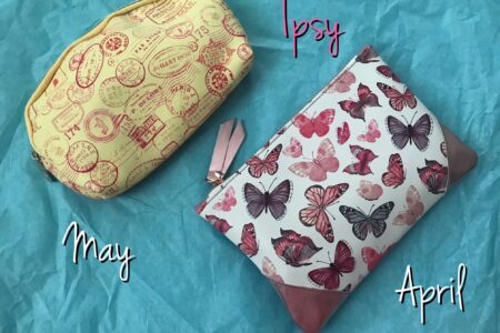 April and May 2018 Ipsy makeup bags, neversaydiebeauty.com