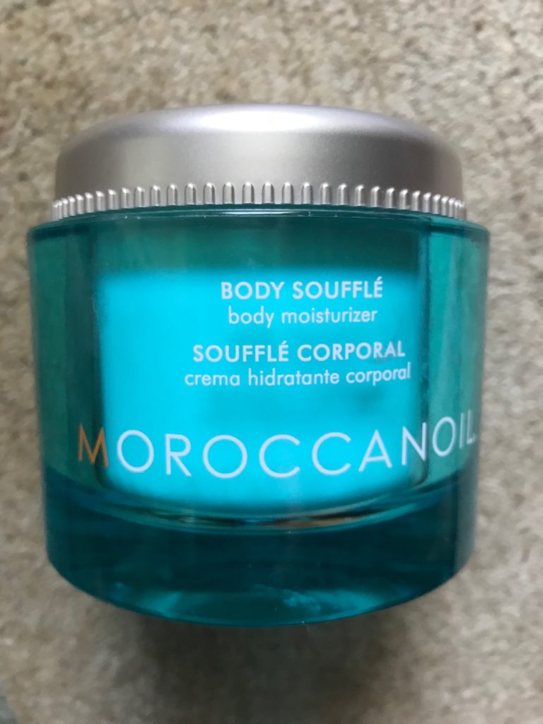 jar of Moroccanoil Body Souffle showing how over packaged it is, neversaydiebeauty.com