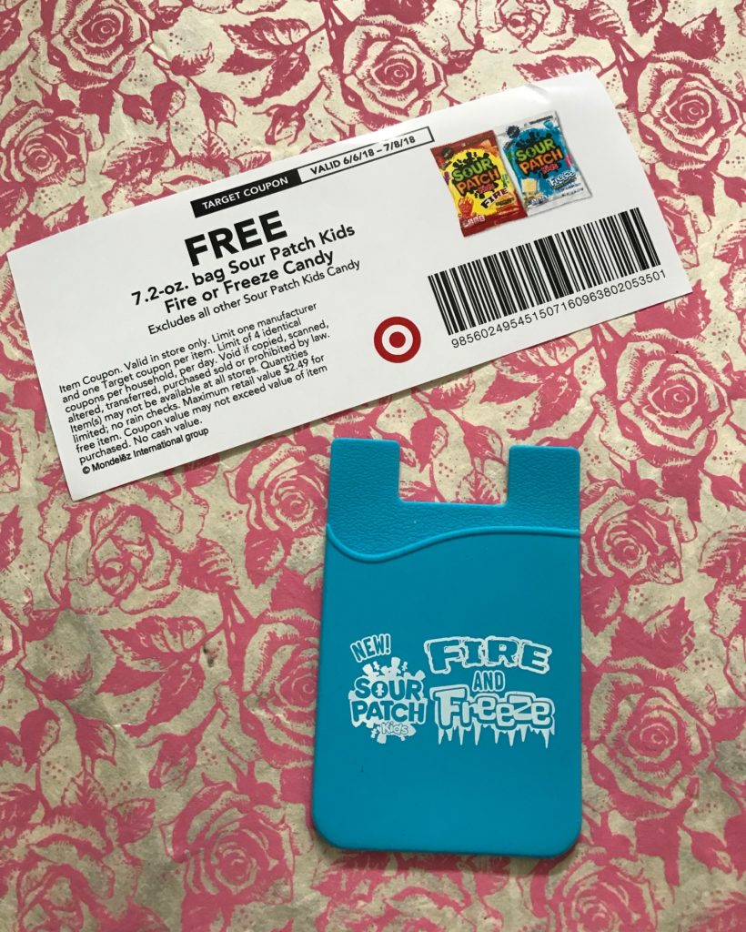 Sour Patch Kids coupon for new Fire and Freeze candies and an aqua plastic pouch, neversaydiebeauty.com