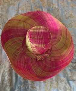 pink and yellow broad-brimmed straw sun hat, neversaydiebeauty.com