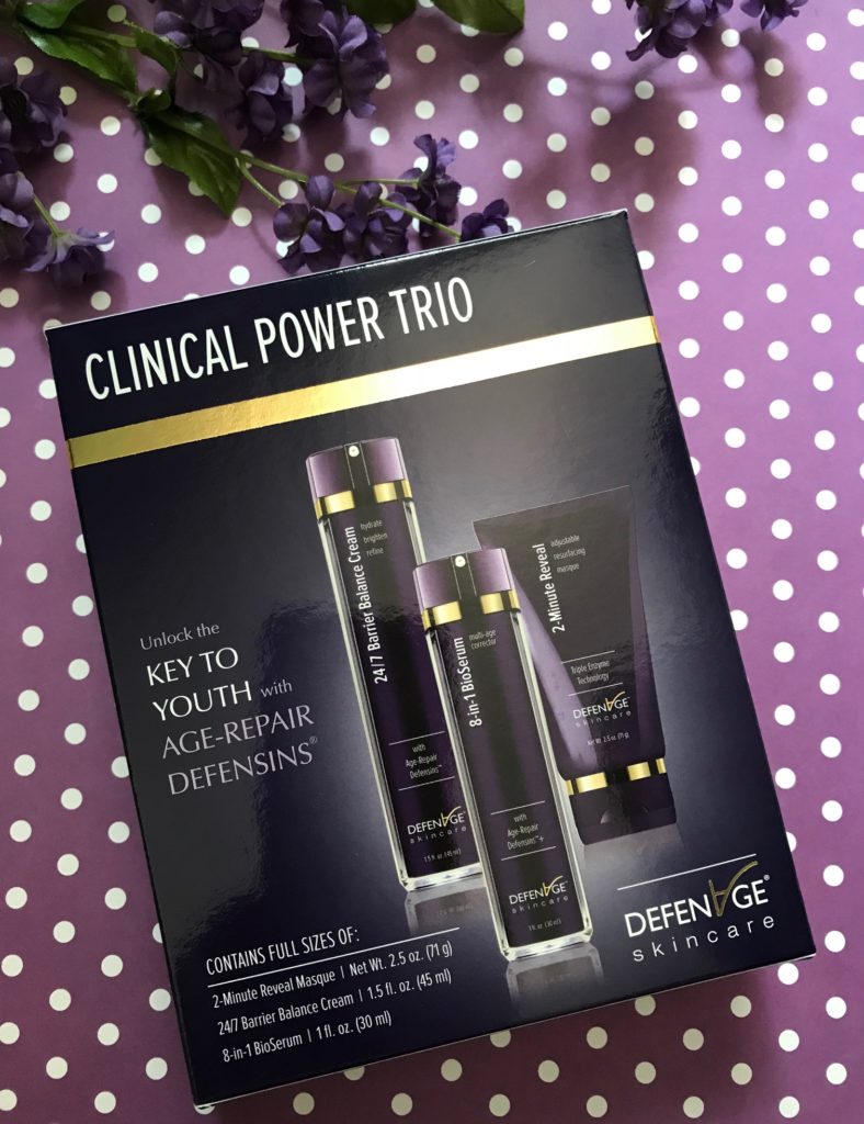 Defenage Clinical Power Trio, 3 anti-aging skincare products, neversaydiebeauty.com