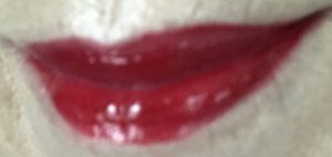 Garnet Glacier red, Burt's Bees Liquid Lipstick lip swatch, neversaydiebeauty.com