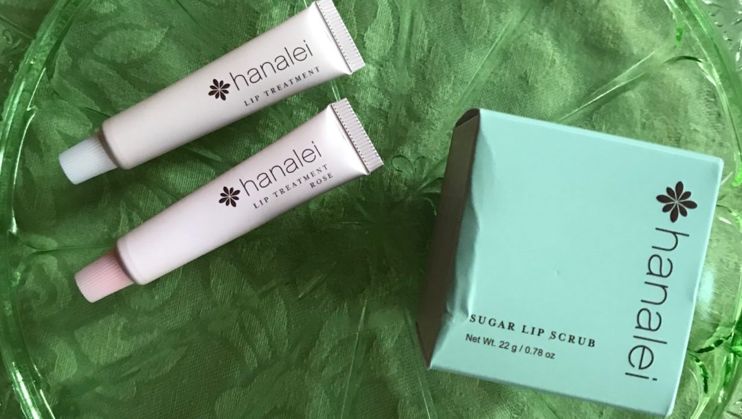 2 travel size tubes of Hanalei Lip Treatment and box of Sugar Lip Scrub, neversaydiebeauty.com