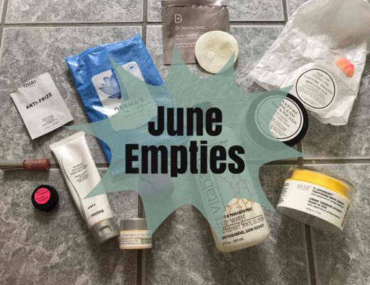 photo of beauty products I used up in June, neversaydiebeauty.com