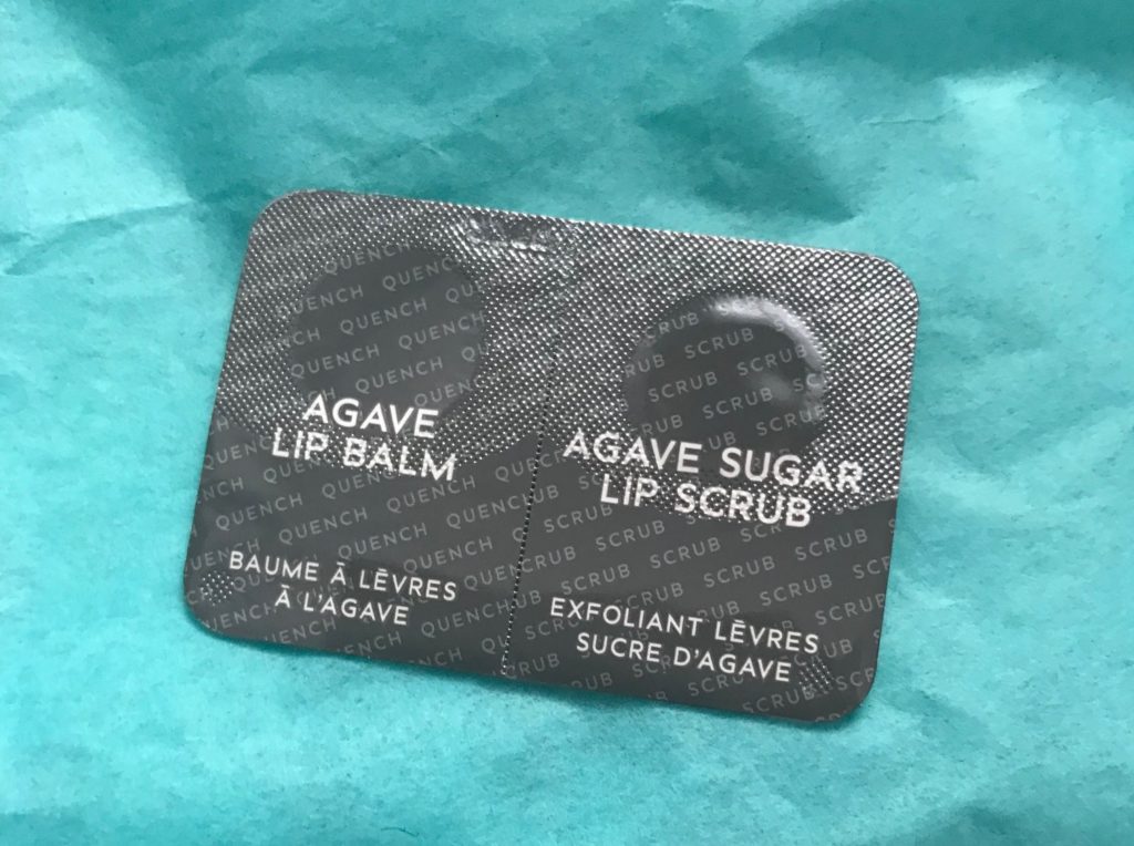 foil samples of Bite Beauty Lip Balm and Scrub, neversaydiebeauty.com