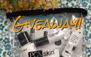 PCA Skin Summertime Essentials skincare minis with Giveaway title, neversaydiebeauty.com