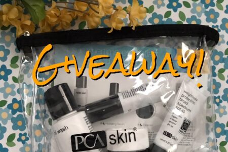 PCA Skin Summertime Essentials skincare minis with Giveaway title, neversaydiebeauty.com