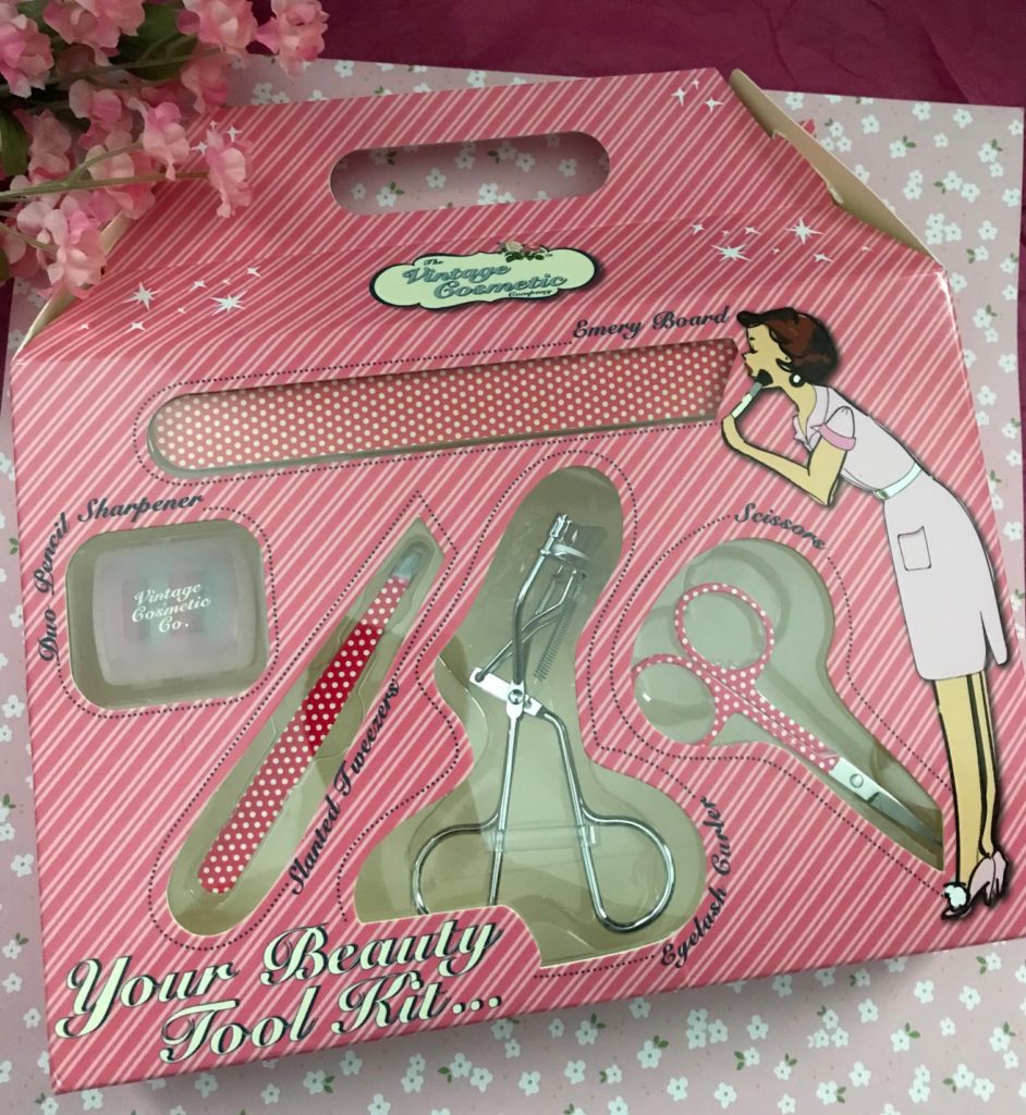 Vintage Cosmetics Company Your Beauty Tools Kit in its carrying case, neversaydiebeauty.com