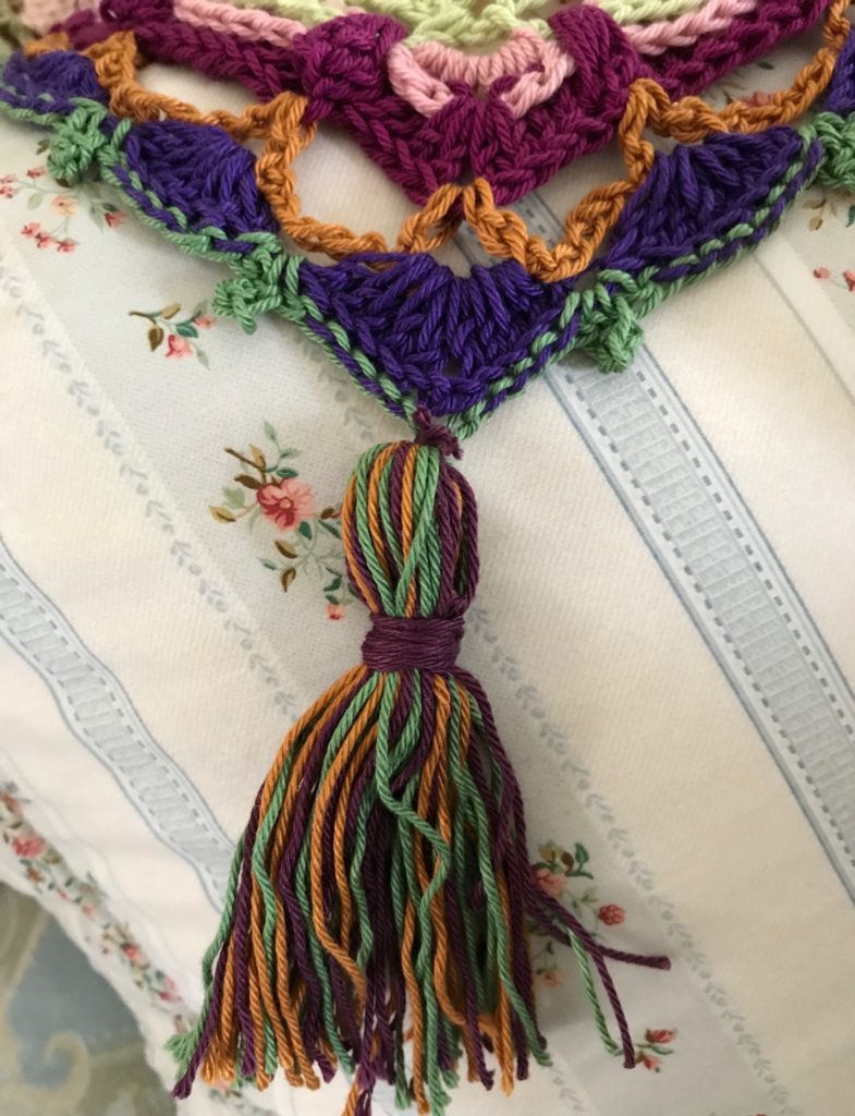 tassel from my "Lost In Time" shawl, neversaydiebeauty.com