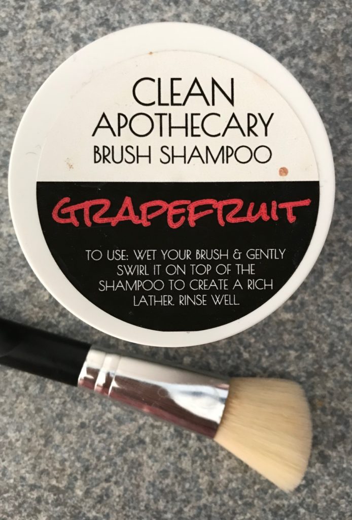 Clean Apothecary Brush Shampoo jar top, neversaydiebeauty.com