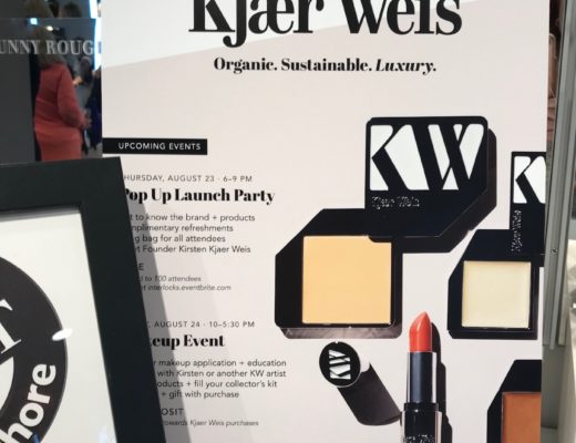 Kjaer Weis launch party announcement with shots of the makeup, neversaydiebeauty.com
