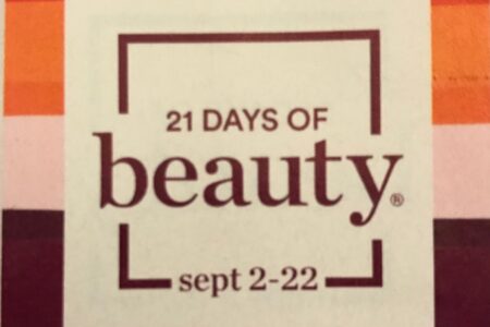 new logo for Sept. 2018 for Ulta 21 Days of Beauty, neversaydiebeauty.com