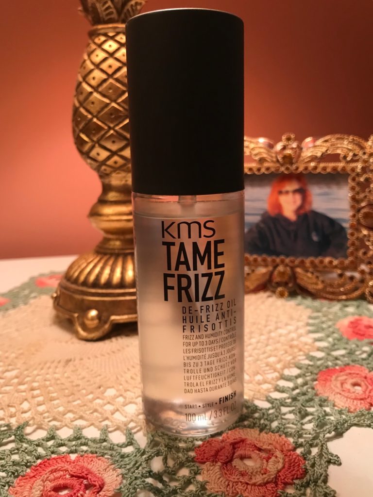 KMS Tame Frizz De-frizz Oil bottle, neversaydiebeauty.com