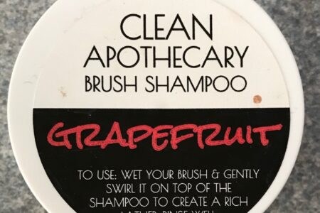 label: Clean Apothecary Brush Shampoo, neversaydiebeauty.com