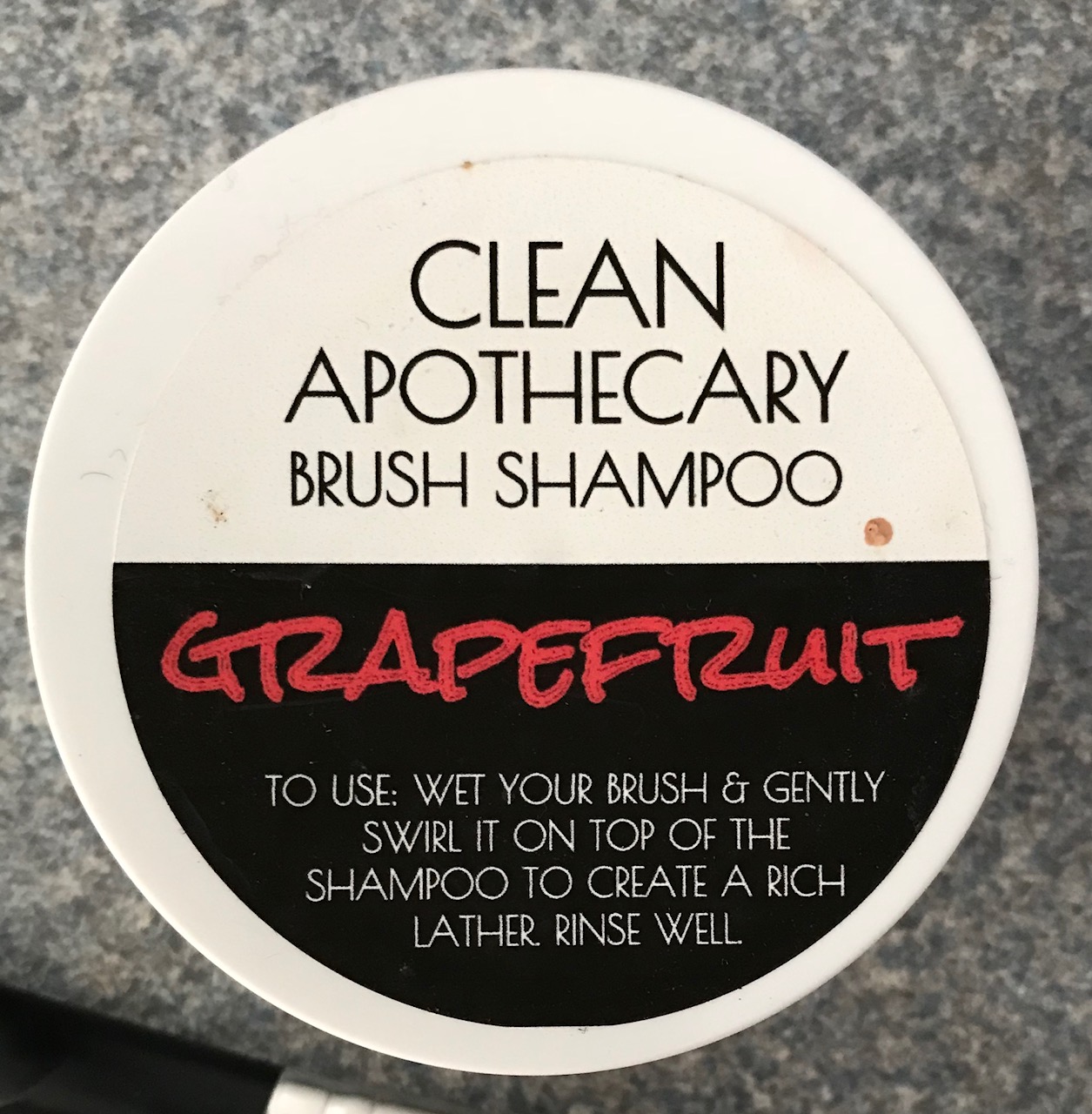 label: Clean Apothecary Brush Shampoo, neversaydiebeauty.com