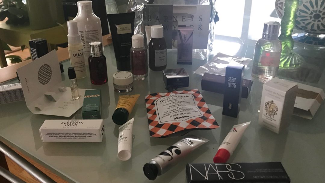 beauty samples from the Barneys fall beauty bag 2018, neversaydiebeauty.com