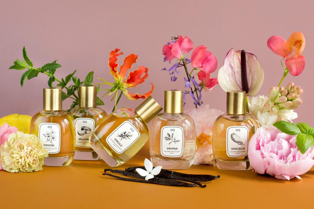 bottles of Sylvaine Delacourte Paris perfume