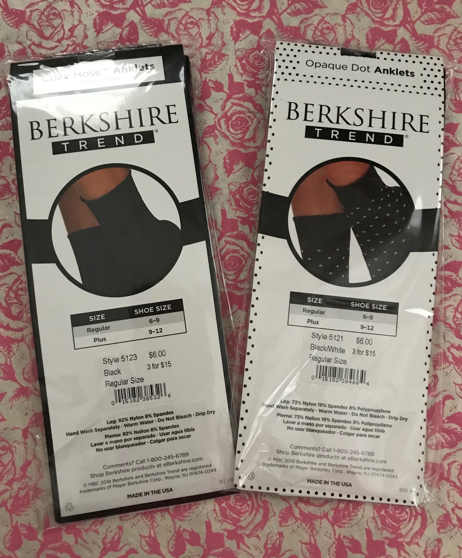 Berkshire Anklets: Cozy Hose and Opaque Dots, outer packaging, neversaydiebeauty.com