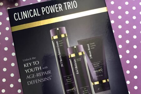 DefenAge Clinical Power Trio outer packaging, neversaydiebeauty.com