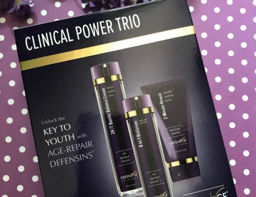 DefenAge Clinical Power Trio outer packaging, neversaydiebeauty.com