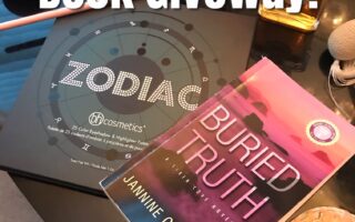 Beauty & A Book giveaway from Fashion Flash w Buried Truth mystery and Zodiac Eyeshadow palette from BH Cosmetics, neversaydiebeauty.com